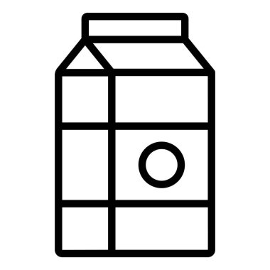 Süt kutusu vektör çizgisi simgesi. Basit Yaratıcı Vektör Satır Simgesi