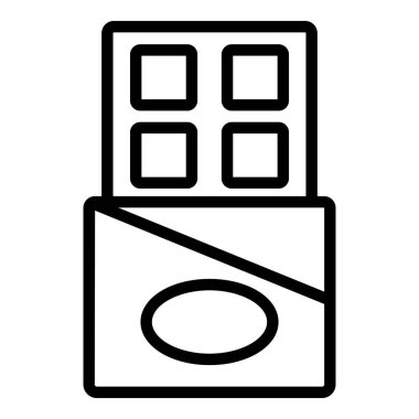 Çikolata vektör çizgisi simgesi. Basit Yaratıcı Vektör Satır Simgesi