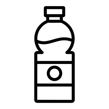 Su şişesi vektör hattı simgesi. Basit Yaratıcı Vektör Satır Simgesi