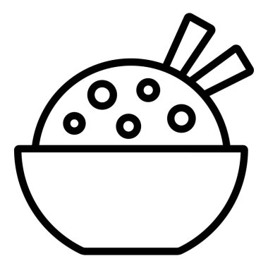 pilav vektör çizgisi simgesi. Basit Yaratıcı Vektör Satır Simgesi