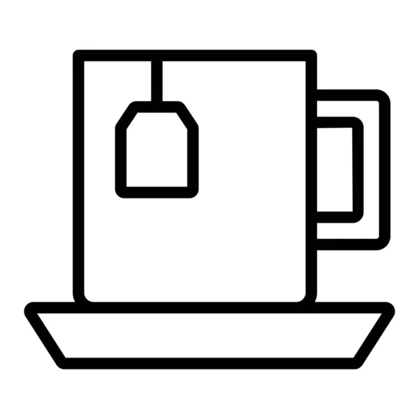 Чайна Чашка Векторна Лінія Значок Проста Творча Векторна Піктограма Лінії — стоковий вектор
