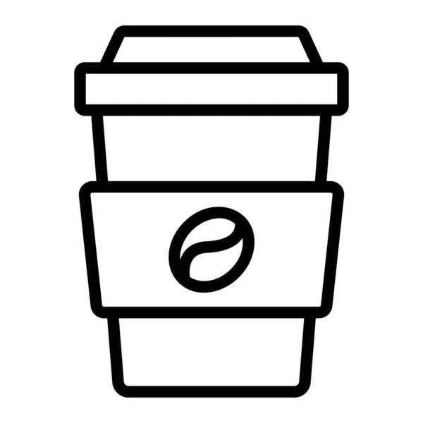 Café Vetor Linha Ícone Ícone Linha Vetorial Criativo Simples — Vetor de Stock