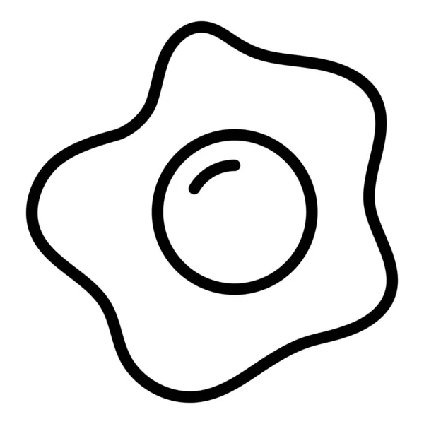 Икона Линия Жареных Яиц Символ Простой Креативной Векторной Линии — стоковый вектор