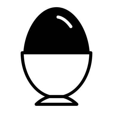 Yumurta vektör çizgisi simgesi. Basit Yaratıcı Vektör Satır Simgesi