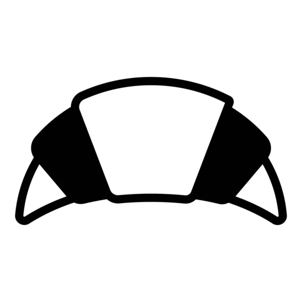 Croissant Pain Vecteur Line Icon Icône Ligne Vectorielle Créative Simple — Image vectorielle