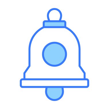 Çan simgesi, modern tarz Noel ve Yeni Yıl çizgisi simgesi, izole edilmiş kış bayramı sembolleri