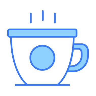 Çay ikonu, modern tarz Noel ve Yeni Yıl çizgisi ikonu, izole edilmiş kış bayramı sembolleri