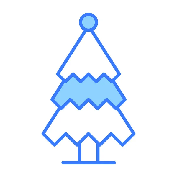Ícone Árvore Estilo Moderno Ícone Linha Natal Ano Novo Símbolos — Vetor de Stock