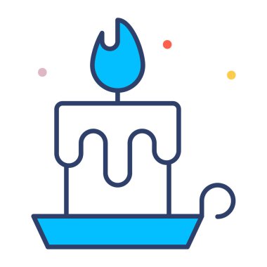 Mum ikonu, modern tarz Noel ve Yeni Yıl çizgisi ikonu, izole edilmiş kış bayramı sembolleri