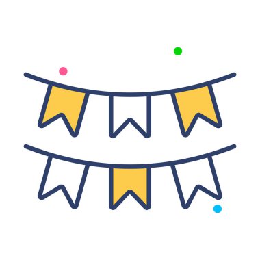 Dekorasyon ikonu, modern tarz Noel ve Yeni Yıl çizgisi ikonu, izole kış bayramı sembolleri