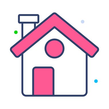 ev ikonu, modern tarz Noel ve Yeni Yıl çizgisi ikonu, izole kış bayramı sembolleri