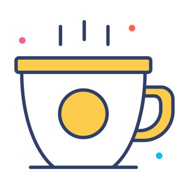 Çay ikonu, modern tarz Noel ve Yeni Yıl çizgisi ikonu, izole edilmiş kış bayramı sembolleri