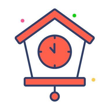 Zaman simgesi, modern tarz Noel ve Yeni Yıl çizgisi simgesi, izole edilmiş kış bayramı sembolleri