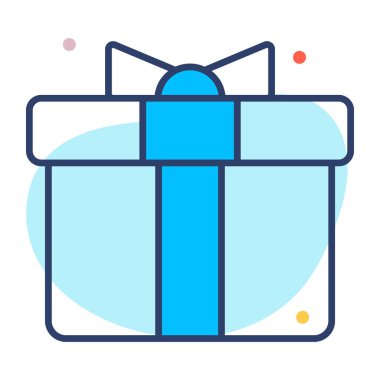 Hediye kutusu simgesi, modern tarz Noel ve Yeni Yıl çizgisi simgesi, izole edilmiş kış bayramı sembolleri