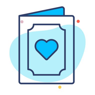 Davetiye simgesi, modern tarz Noel ve Yeni Yıl çizgisi simgesi, izole kış bayramı sembolleri