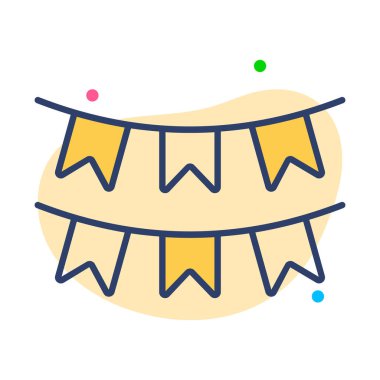 Dekorasyon ikonu, modern tarz Noel ve Yeni Yıl çizgisi ikonu, izole kış bayramı sembolleri