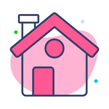 ev ikonu, modern tarz Noel ve Yeni Yıl çizgisi ikonu, izole kış bayramı sembolleri