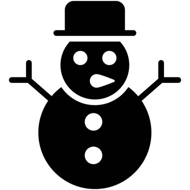 Kardan Adam ikonu, modern tarz Noel ve Yeni Yıl çizgisi ikonu, izole edilmiş kış bayramı sembolleri