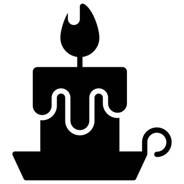 Mum ikonu, modern tarz Noel ve Yeni Yıl çizgisi ikonu, izole edilmiş kış bayramı sembolleri