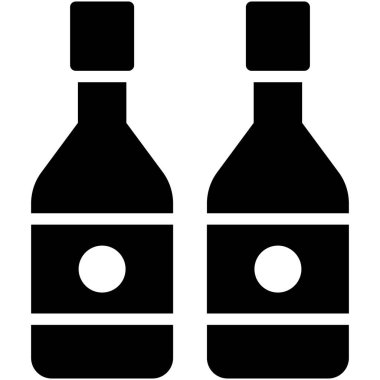 Bira ikonu, modern tarz Noel ve Yeni Yıl çizgisi ikonu, izole kış bayramı sembolleri