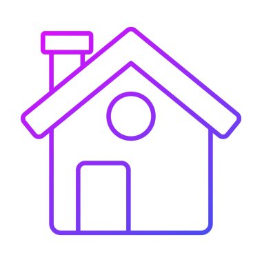 ev ikonu, modern tarz Noel ve Yeni Yıl çizgisi ikonu, izole kış bayramı sembolleri