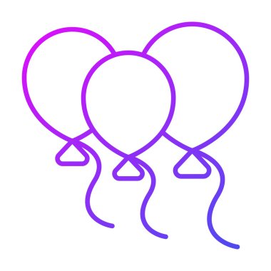 Balon ikonu, modern tarz Noel ve Yeni Yıl çizgisi ikonu, izole edilmiş kış bayramı sembolleri