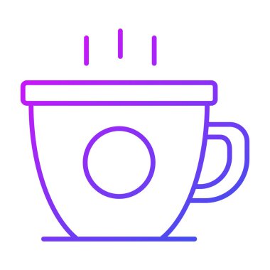 Çay ikonu, modern tarz Noel ve Yeni Yıl çizgisi ikonu, izole edilmiş kış bayramı sembolleri