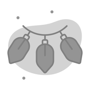 Dekorasyon ikonu, modern tarz Noel ve Yeni Yıl çizgisi ikonu, izole kış bayramı sembolleri