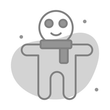 Kızıl Adam ikonu, modern tarz Noel ve Yeni Yıl çizgisi ikonu, izole edilmiş kış bayramı sembolleri