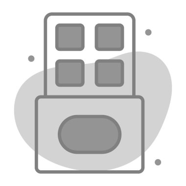 Çikolata ikonu, modern tarz Noel ve Yeni Yıl çizgisi ikonu, izole kış bayramı sembolleri