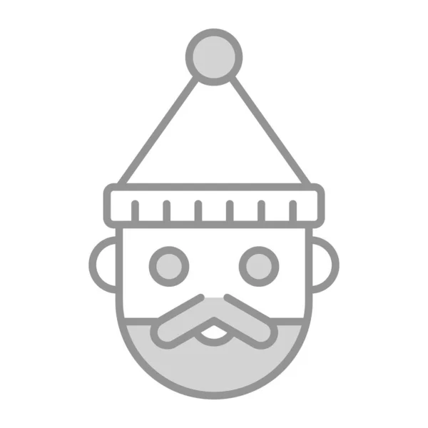 Weihnachtsmann Symbol Moderne Weihnachts Und Neujahrssymbole Isolierte Winterurlaubssymbole — Stockvektor