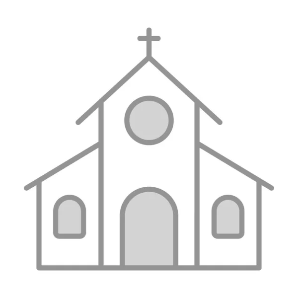 Ícone Igreja Estilo Moderno Ícone Linha Natal Ano Novo Símbolos — Vetor de Stock
