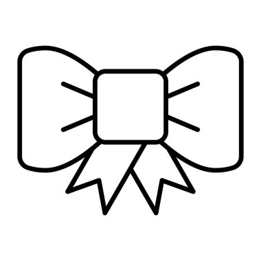 Papyon ikonu, modern tarz Noel ve Yeni Yıl çizgisi ikonu, izole kış bayramı sembolleri