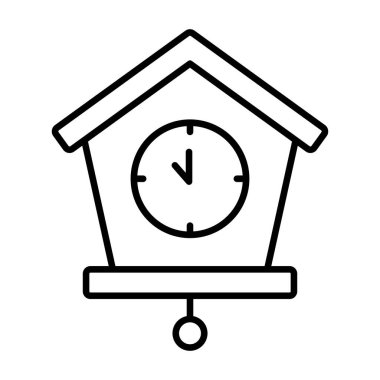 Zaman simgesi, modern tarz Noel ve Yeni Yıl çizgisi simgesi, izole edilmiş kış bayramı sembolleri