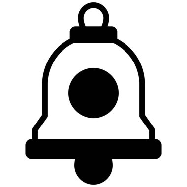 Çan simgesi, modern tarz Noel ve Yeni Yıl çizgisi simgesi, izole edilmiş kış bayramı sembolleri