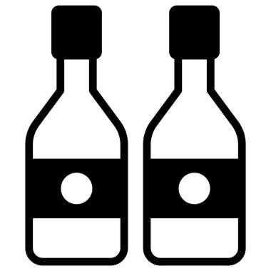 Bira ikonu, modern tarz Noel ve Yeni Yıl çizgisi ikonu, izole kış bayramı sembolleri