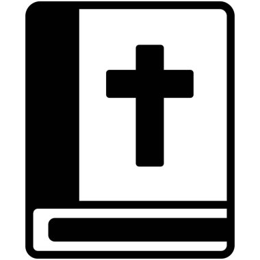 Katoliklik ikonu, modern tarz Noel ve Yeni Yıl çizgisi ikonu, izole edilmiş kış bayramı sembolü