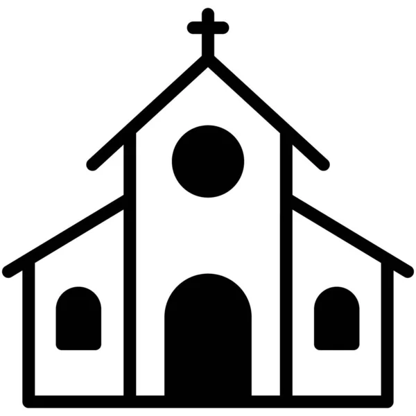 Ícone Igreja Estilo Moderno Ícone Linha Natal Ano Novo Símbolos —  Vetores de Stock