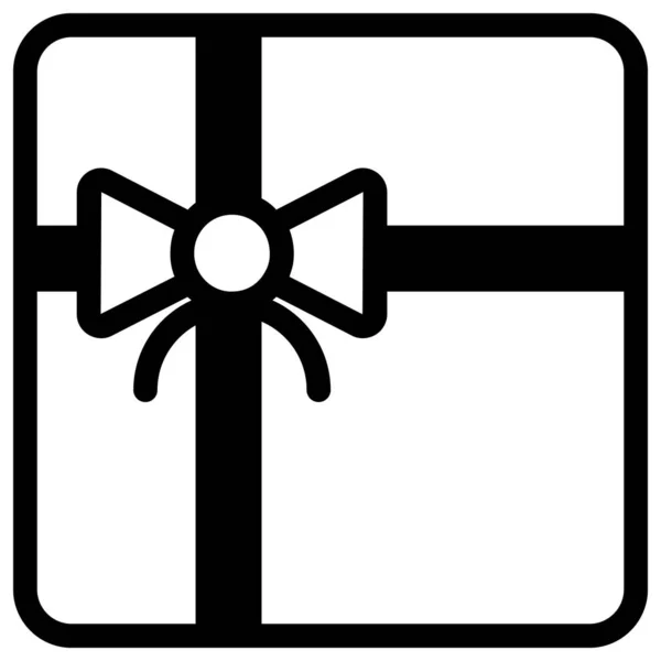Geschenk Symbol Moderne Stil Weihnachten Und Neujahr Linie Symbol Isolierte — Stockvektor