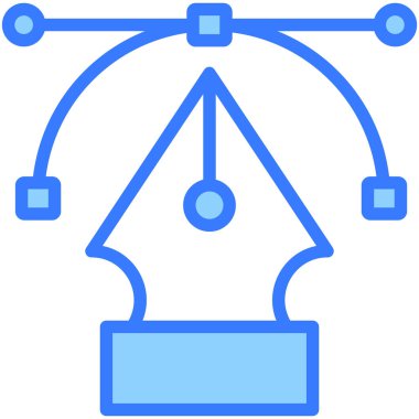 kalem aracı simgesi. Kullanıcı arayüzü Vektör İllüstrasyonu, Satır Sanatı Biçiminde Basit Bir Vektör İşareti ve Moda Sembolü olarak, Tasarım ve Web Siteleri veya Mobil Uygulamalar için,
