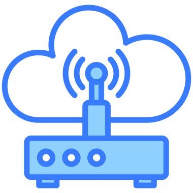 kablosuz ağ simgesi. Kullanıcı arayüzü Vektör İllüstrasyonu, Satır Sanatı Biçiminde Basit Bir Vektör İşareti ve Moda Sembolü olarak, Tasarım ve Web Siteleri veya Mobil Uygulamalar için,