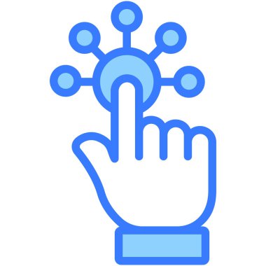 etkileşim simgesi. Kullanıcı arayüzü Vektör İllüstrasyonu, Satır Sanatı Biçiminde Basit Bir Vektör İşareti ve Moda Sembolü olarak, Tasarım ve Web Siteleri veya Mobil Uygulamalar için,