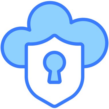 Güvenlik Simgesi. Kullanıcı arayüzü Vektör İllüstrasyonu, Satır Sanatı Biçiminde Basit Bir Vektör İşareti ve Moda Sembolü olarak, Tasarım ve Web Siteleri veya Mobil Uygulamalar için,