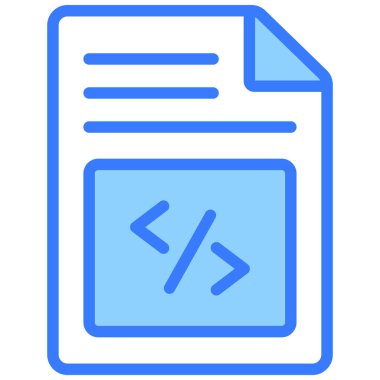 Simge kodlanıyor. Kullanıcı arayüzü Vektör İllüstrasyonu, Satır Sanatı Biçiminde Basit Bir Vektör İşareti ve Moda Sembolü olarak, Tasarım ve Web Siteleri veya Mobil Uygulamalar için,