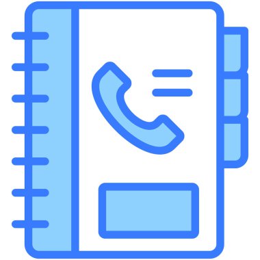 Telefon rehberi simgesi. Kullanıcı arayüzü Vektör İllüstrasyonu, Satır Sanatı Biçiminde Basit Bir Vektör İşareti ve Moda Sembolü olarak, Tasarım ve Web Siteleri veya Mobil Uygulamalar için,