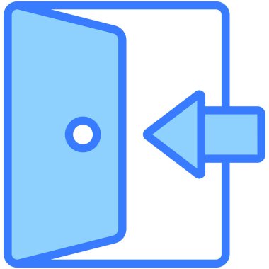 Giriş Simgesi. Kullanıcı arayüzü Vektör İllüstrasyonu, Satır Sanatı Biçiminde Basit Bir Vektör İşareti ve Moda Sembolü olarak, Tasarım ve Web Siteleri veya Mobil Uygulamalar için,