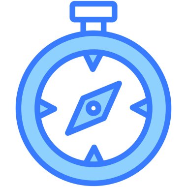 Pusula Simgesi. Kullanıcı arayüzü Vektör İllüstrasyonu, Satır Sanatı Biçiminde Basit Bir Vektör İşareti ve Moda Sembolü olarak, Tasarım ve Web Siteleri veya Mobil Uygulamalar için,