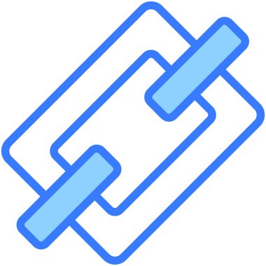 Simge bağlantısı. Kullanıcı arayüzü Vektör İllüstrasyonu, Satır Sanatı Biçiminde Basit Bir Vektör İşareti ve Moda Sembolü olarak, Tasarım ve Web Siteleri veya Mobil Uygulamalar için,