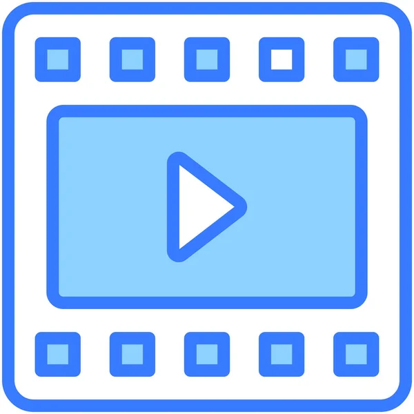 Filmstrip Icon Interface Usuário Ilustração Vetorial Como Sinal Vetor Simples —  Vetores de Stock