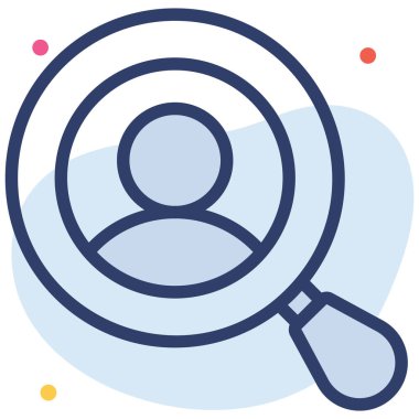 arama kullanıcı simgesi. Kullanıcı arayüzü Vektör İllüstrasyonu, Satır Sanatı Biçiminde Basit Bir Vektör İşareti ve Moda Sembolü olarak, Tasarım ve Web Siteleri veya Mobil Uygulamalar için,